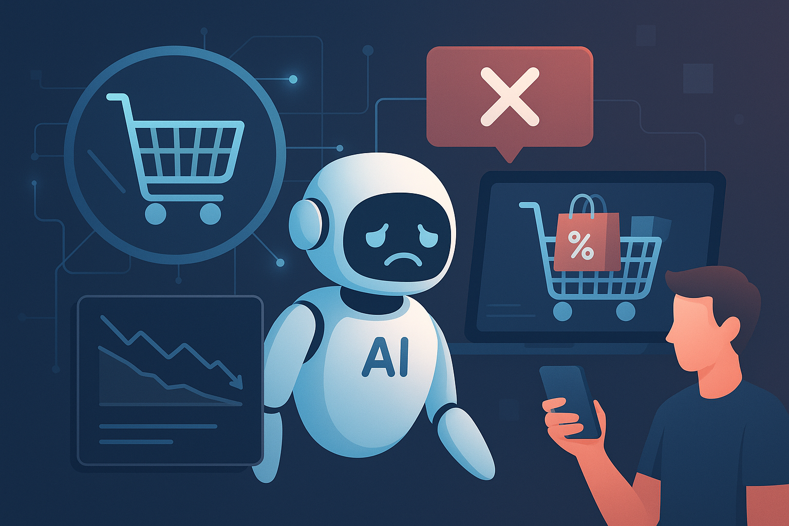 Reducing Cart Abandonment When the Cart is Controlled by an AI Agent